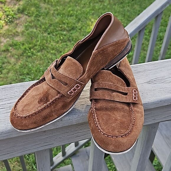 Manolo Blahnik men's suede loafers Size 9 - Picture 1 of 8